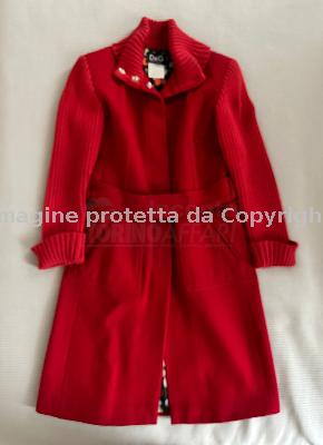 Cappotto rosso D&G bimateriale Immagine 1